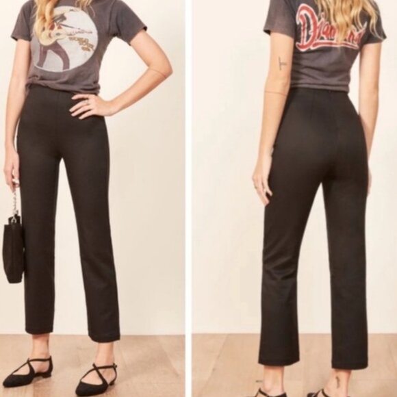 Reformation Marlon Pant // Black // Sz 4 - Picture 1 of 9